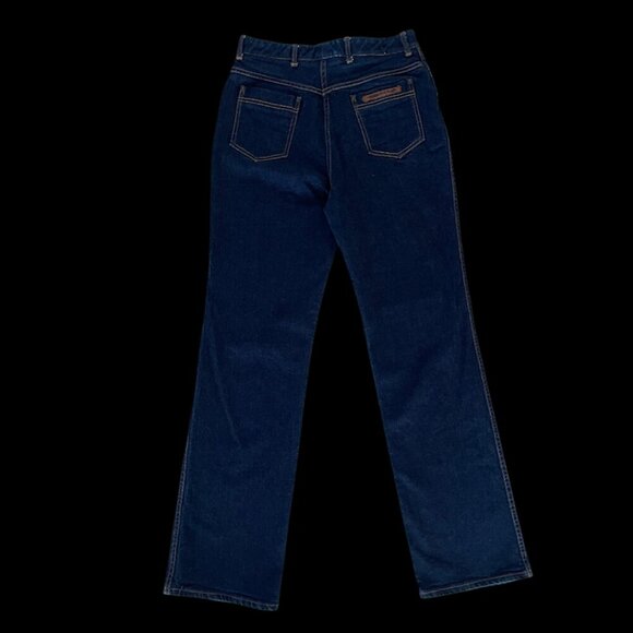 Vintage Charlotte Ford Women's Jeans High Waist Straight Leg Dark Wash, Sz 14 - Picture 3 of 10